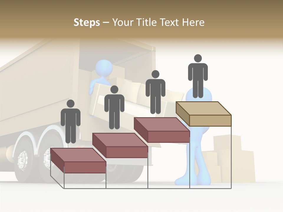 A Person Pushing A Large Box On The Back Of A Truck PowerPoint Template