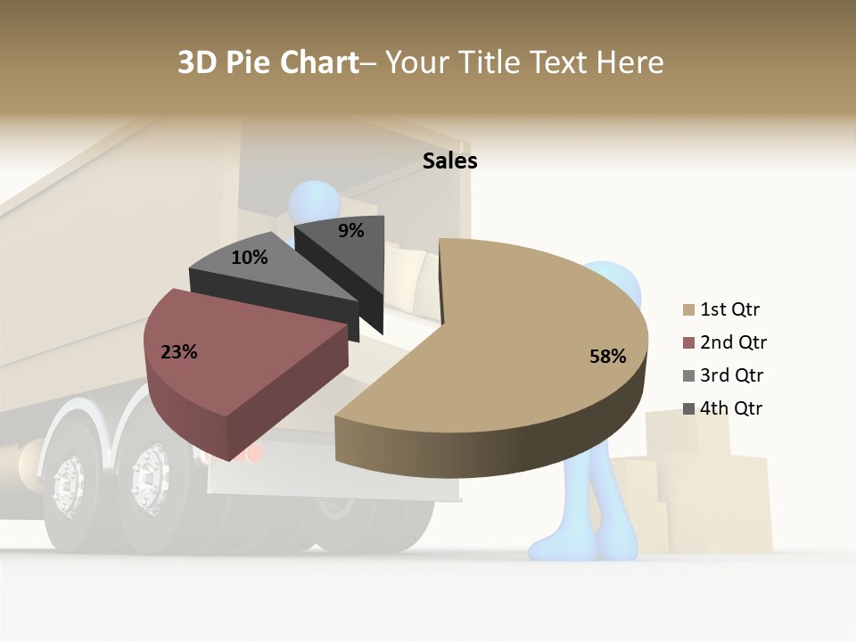 A Person Pushing A Large Box On The Back Of A Truck PowerPoint Template