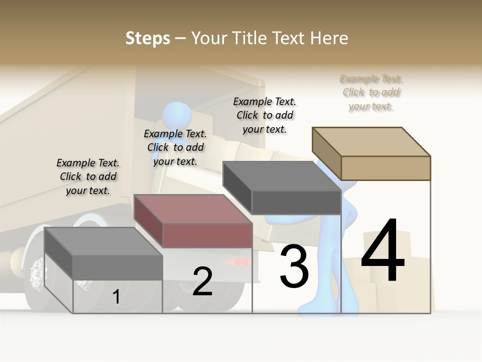 A Person Pushing A Large Box On The Back Of A Truck PowerPoint Template