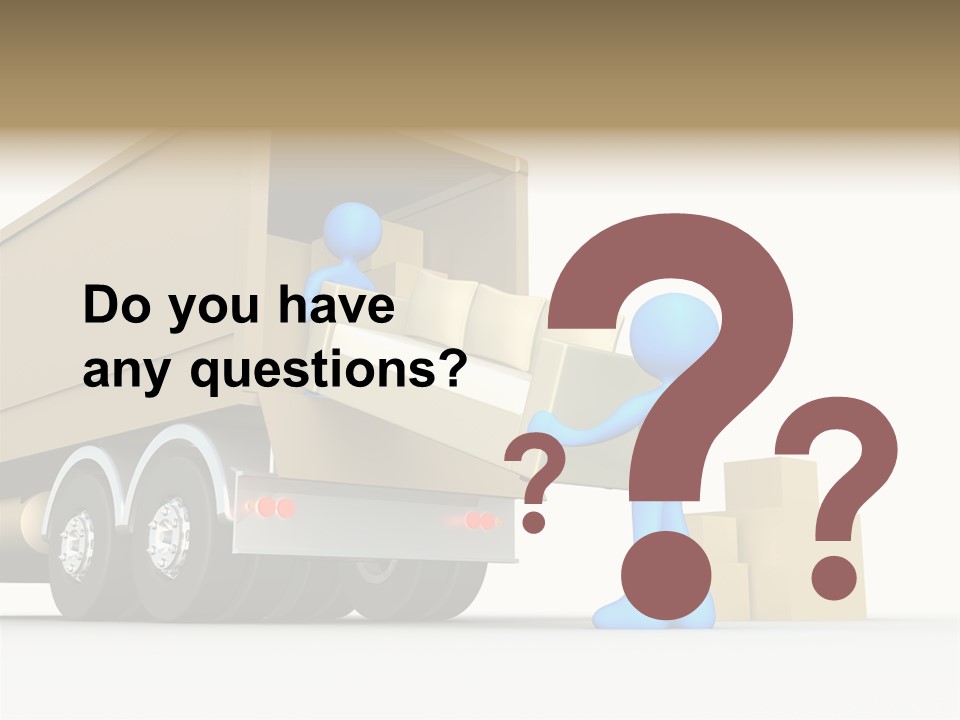 A Person Pushing A Large Box On The Back Of A Truck PowerPoint Template