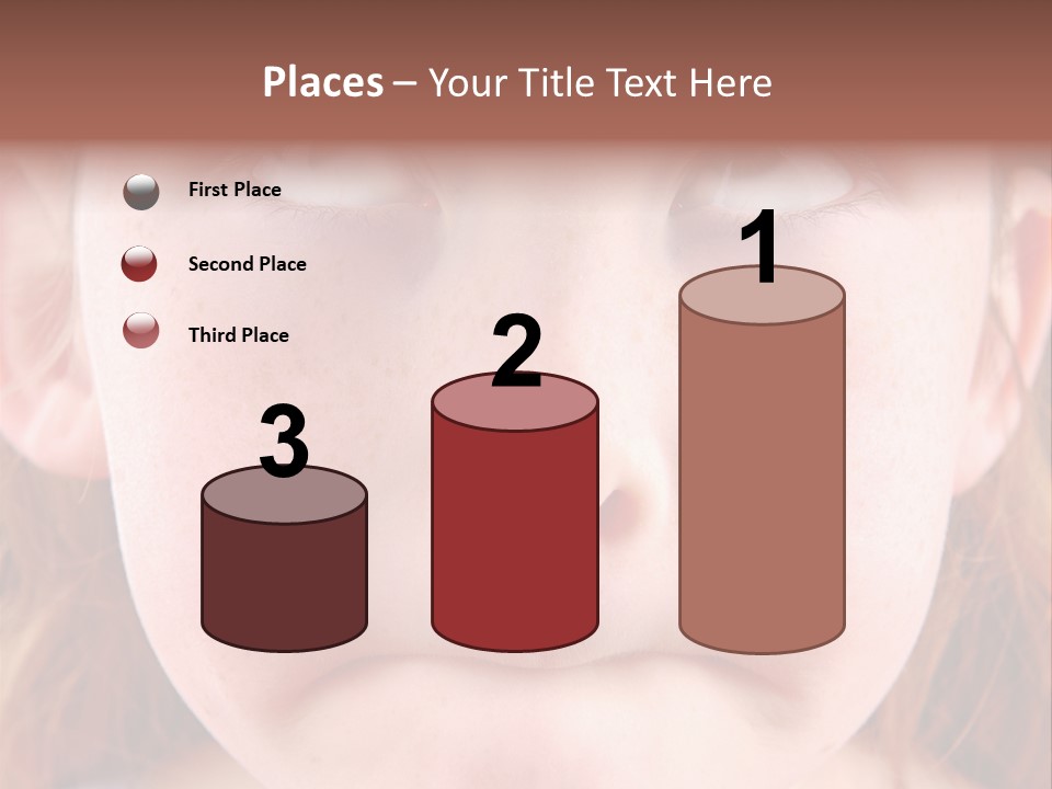 Young Girl Puckering Mouth And Rolling Eyes PowerPoint Template