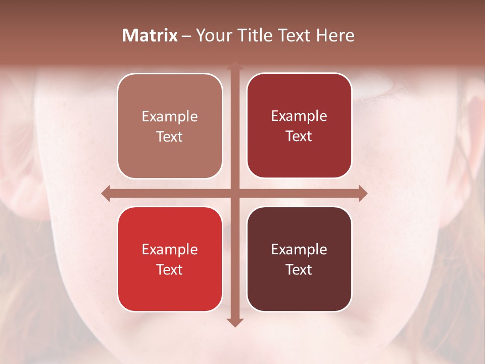 Young Girl Puckering Mouth And Rolling Eyes PowerPoint Template