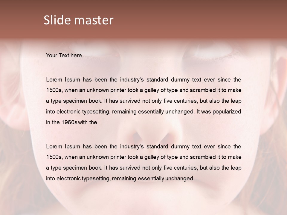 Young Girl Puckering Mouth And Rolling Eyes PowerPoint Template