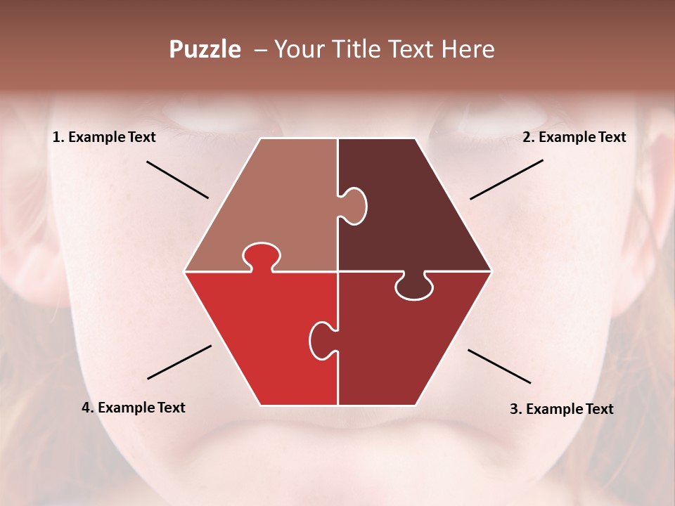 Young Girl Puckering Mouth And Rolling Eyes PowerPoint Template