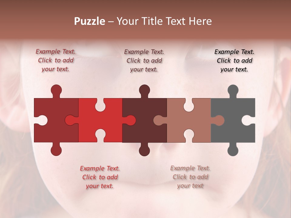 Young Girl Puckering Mouth And Rolling Eyes PowerPoint Template