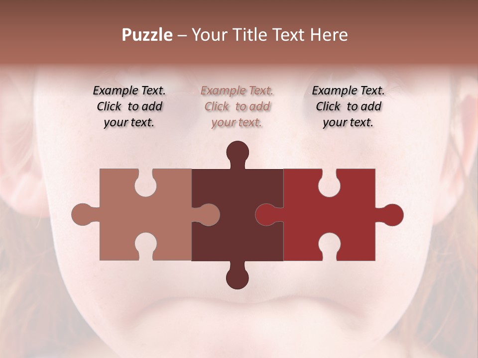 Young Girl Puckering Mouth And Rolling Eyes PowerPoint Template