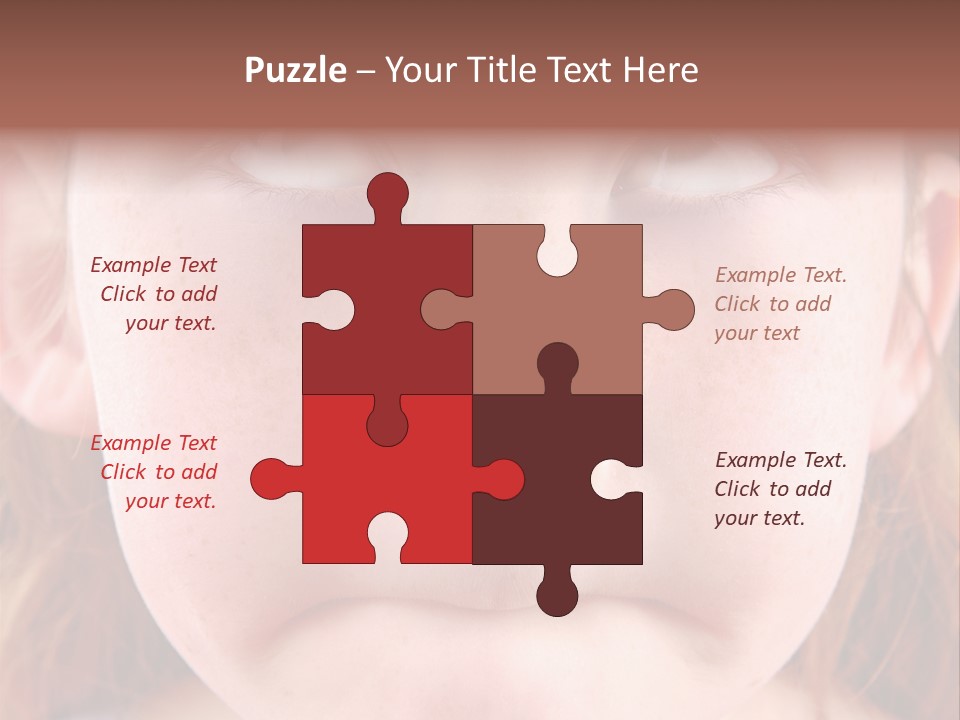 Young Girl Puckering Mouth And Rolling Eyes PowerPoint Template