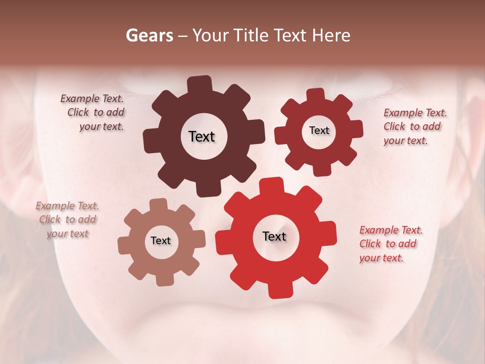 Young Girl Puckering Mouth And Rolling Eyes PowerPoint Template