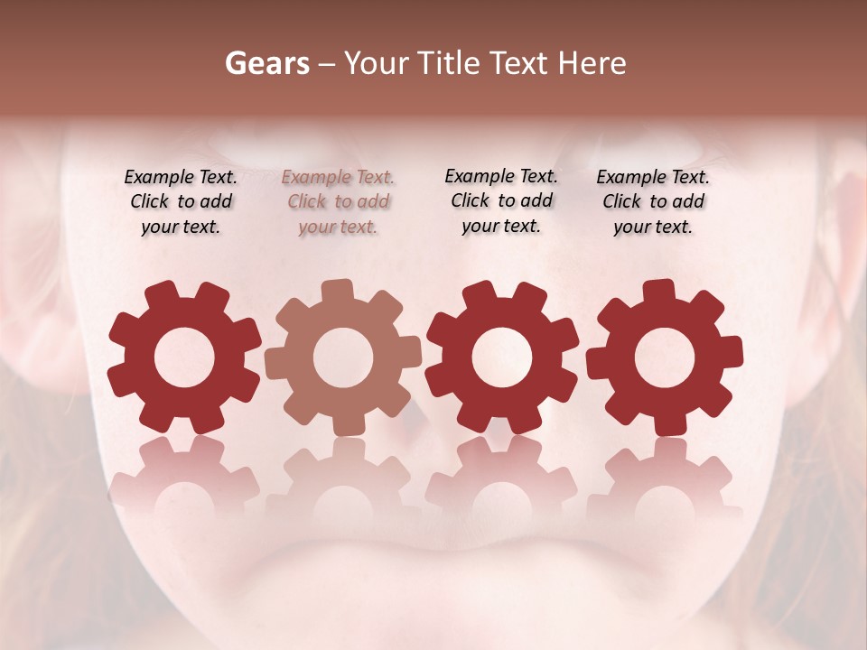 Young Girl Puckering Mouth And Rolling Eyes PowerPoint Template