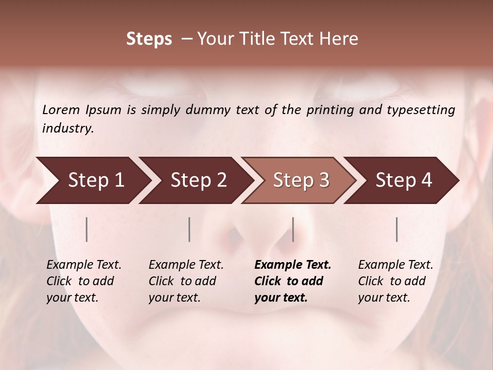 Young Girl Puckering Mouth And Rolling Eyes PowerPoint Template