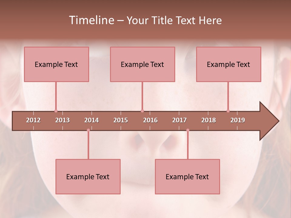 Young Girl Puckering Mouth And Rolling Eyes PowerPoint Template