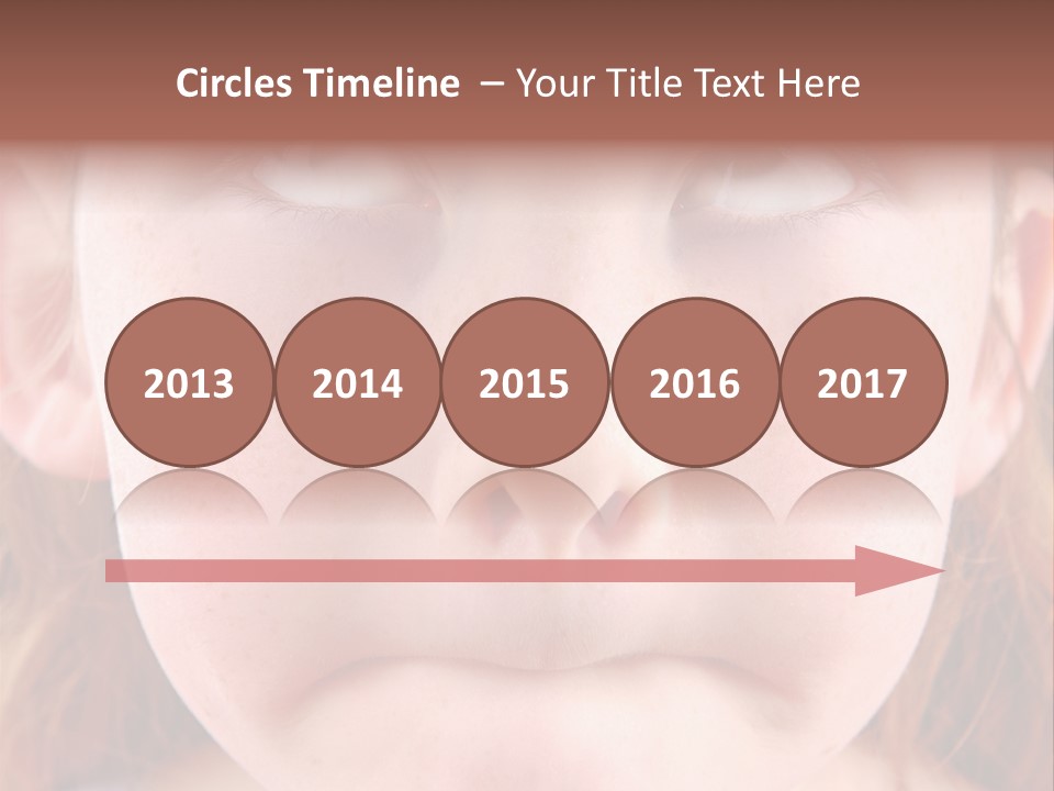 Young Girl Puckering Mouth And Rolling Eyes PowerPoint Template