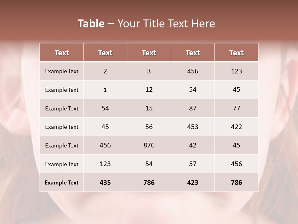 Young Girl Puckering Mouth And Rolling Eyes PowerPoint Template