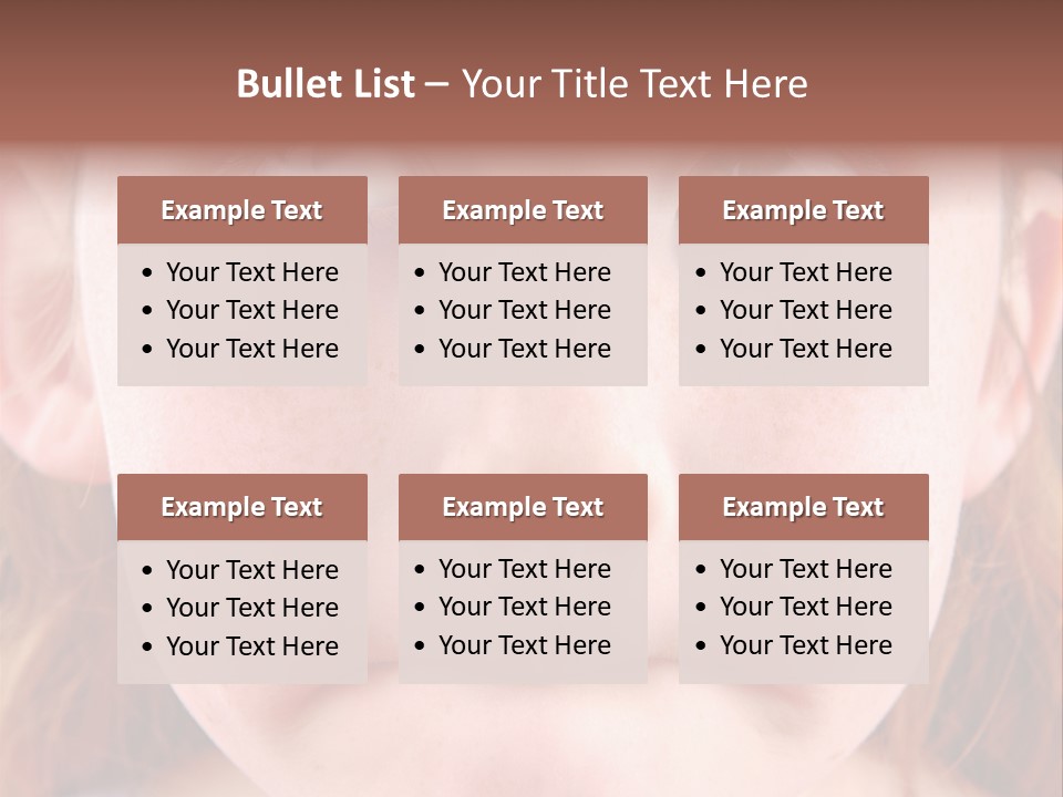 Young Girl Puckering Mouth And Rolling Eyes PowerPoint Template