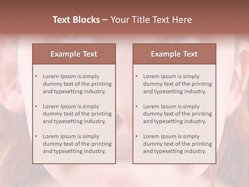 Young Girl Puckering Mouth And Rolling Eyes PowerPoint Template