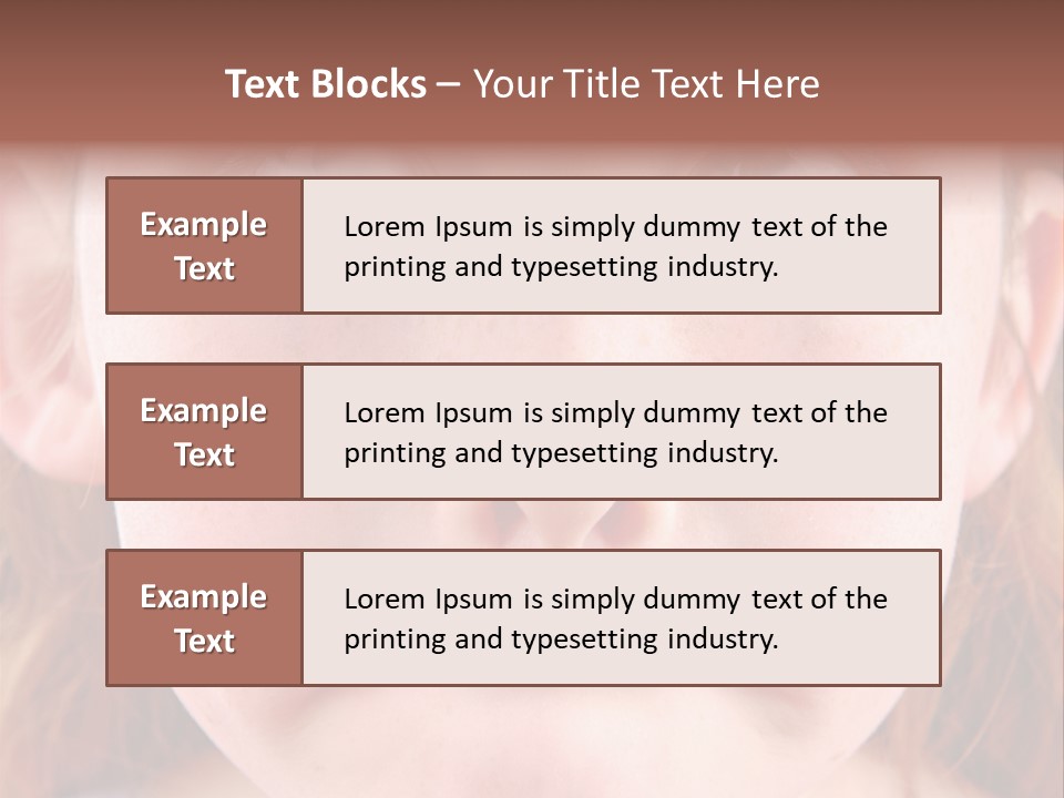 Young Girl Puckering Mouth And Rolling Eyes PowerPoint Template