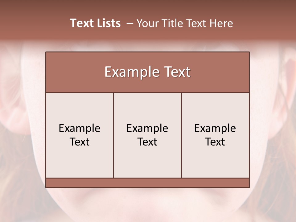Young Girl Puckering Mouth And Rolling Eyes PowerPoint Template