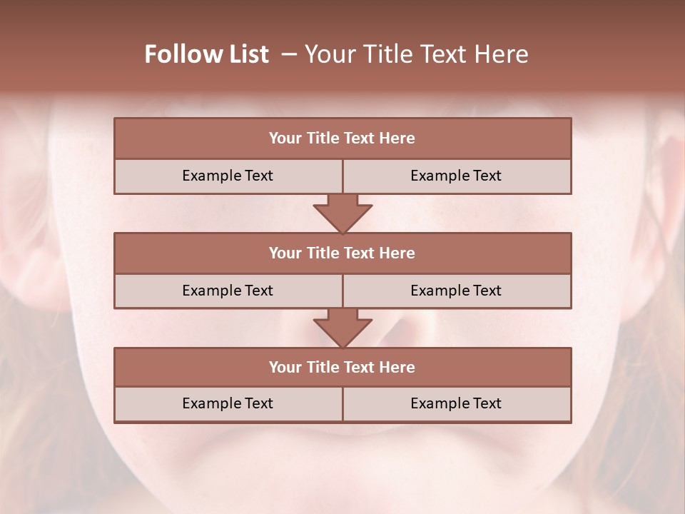 Young Girl Puckering Mouth And Rolling Eyes PowerPoint Template