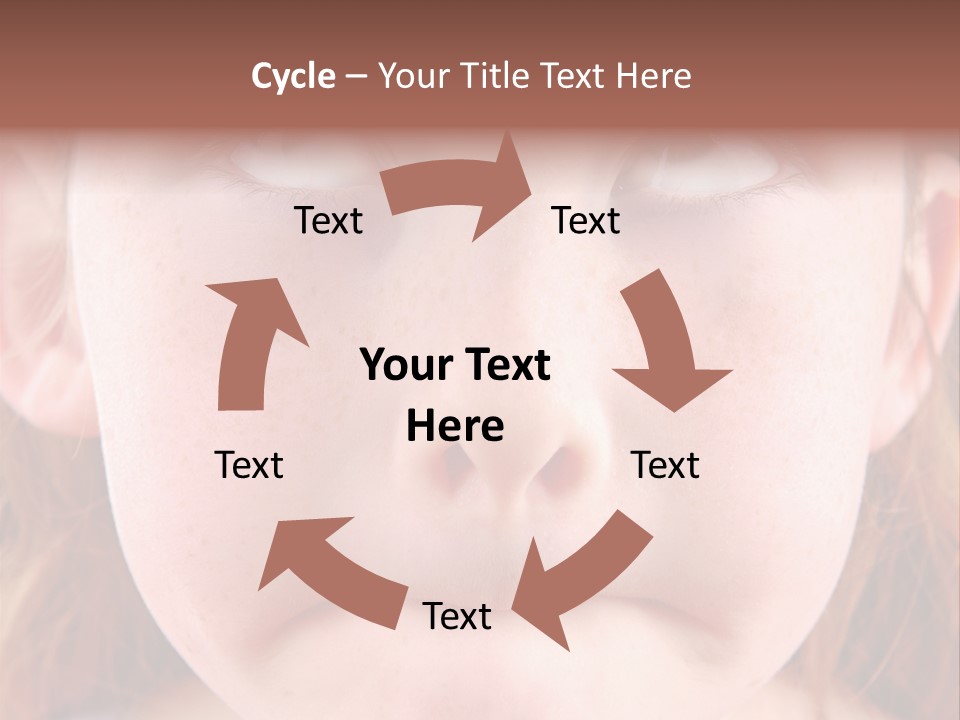 Young Girl Puckering Mouth And Rolling Eyes PowerPoint Template