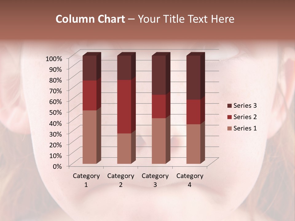 Young Girl Puckering Mouth And Rolling Eyes PowerPoint Template