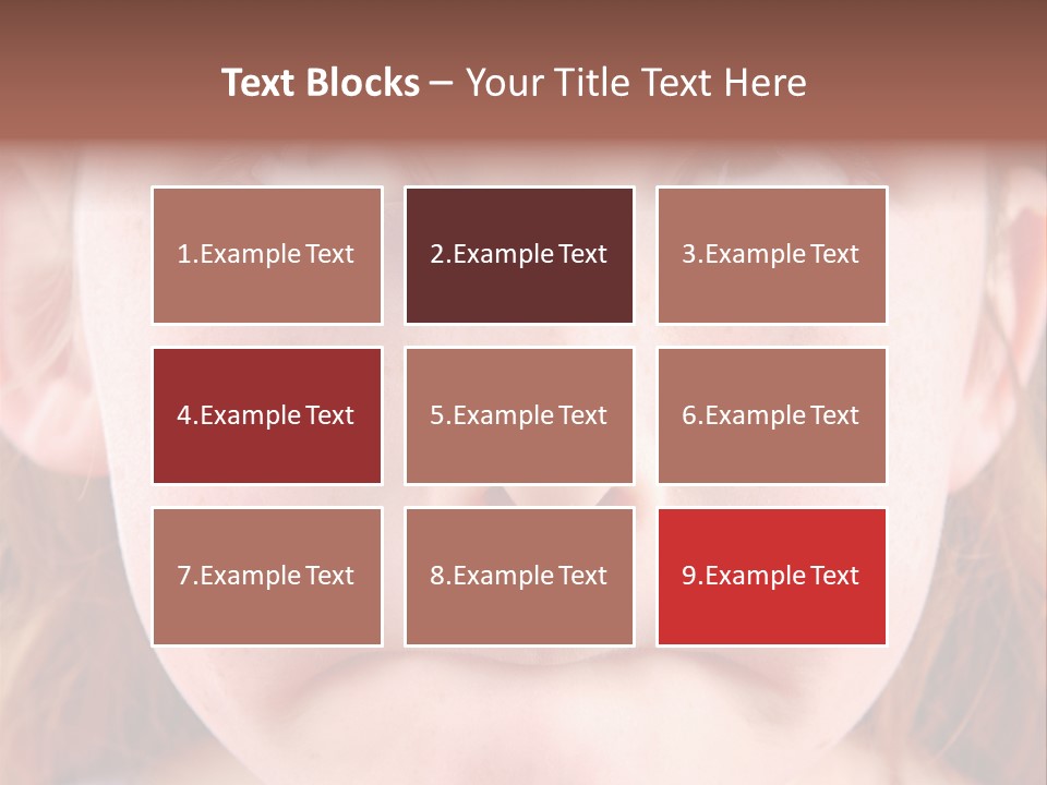 Young Girl Puckering Mouth And Rolling Eyes PowerPoint Template