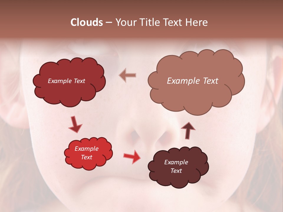 Young Girl Puckering Mouth And Rolling Eyes PowerPoint Template