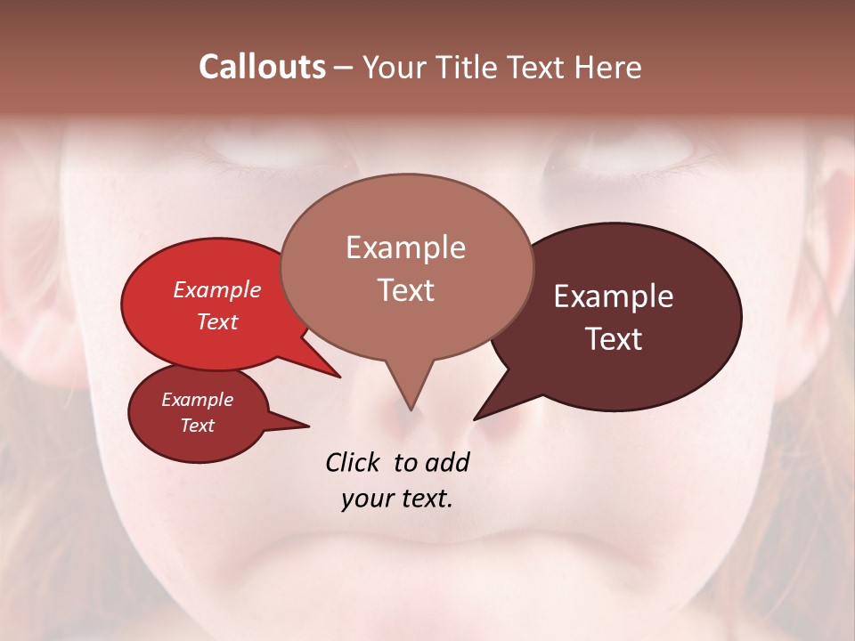 Young Girl Puckering Mouth And Rolling Eyes PowerPoint Template