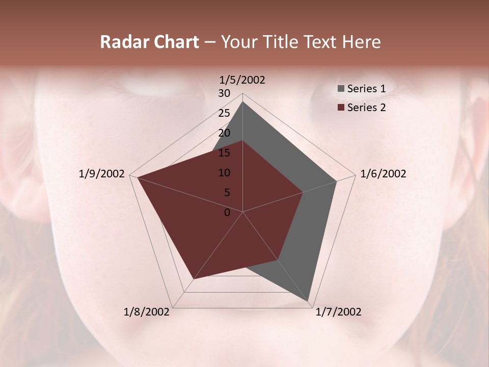 Young Girl Puckering Mouth And Rolling Eyes PowerPoint Template