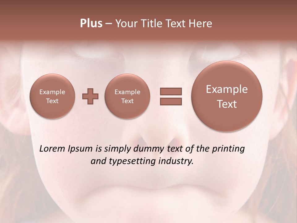 Young Girl Puckering Mouth And Rolling Eyes PowerPoint Template