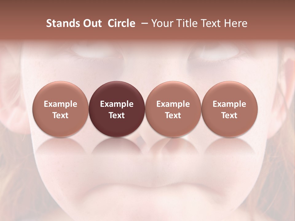 Young Girl Puckering Mouth And Rolling Eyes PowerPoint Template