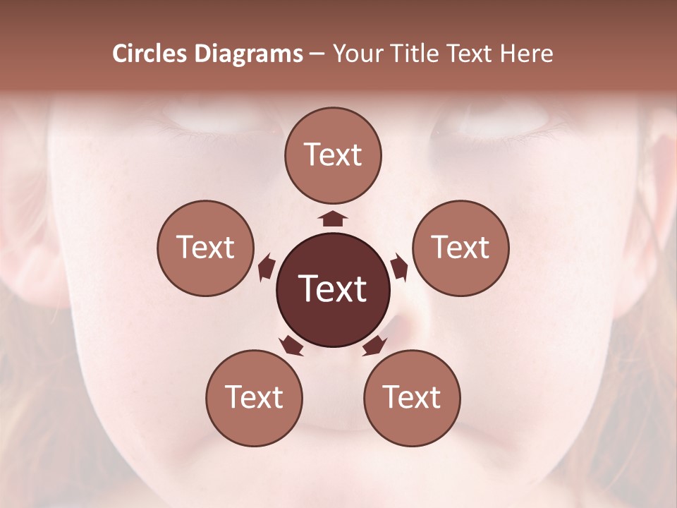 Young Girl Puckering Mouth And Rolling Eyes PowerPoint Template