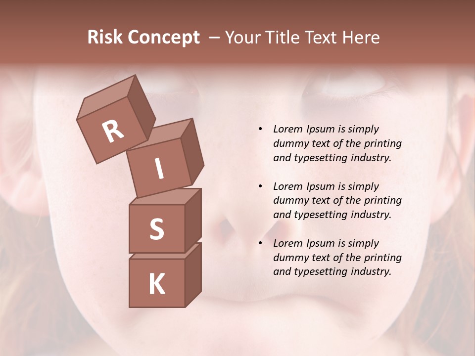 Young Girl Puckering Mouth And Rolling Eyes PowerPoint Template