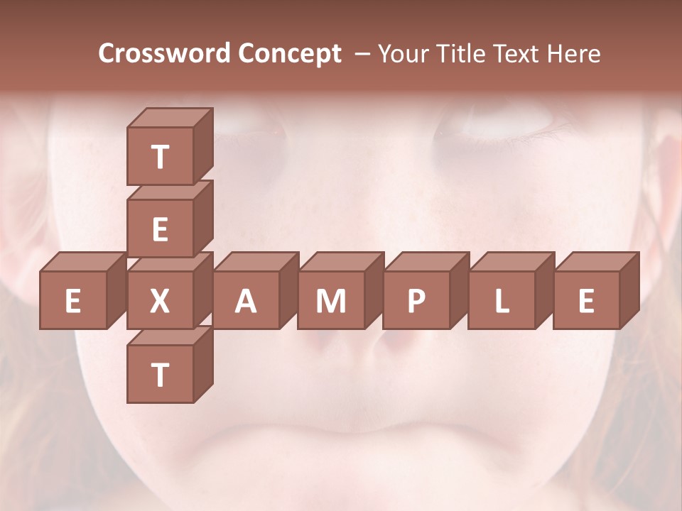 Young Girl Puckering Mouth And Rolling Eyes PowerPoint Template