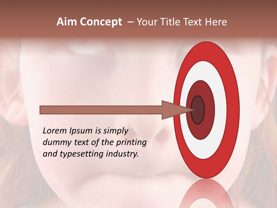 Young Girl Puckering Mouth And Rolling Eyes PowerPoint Template