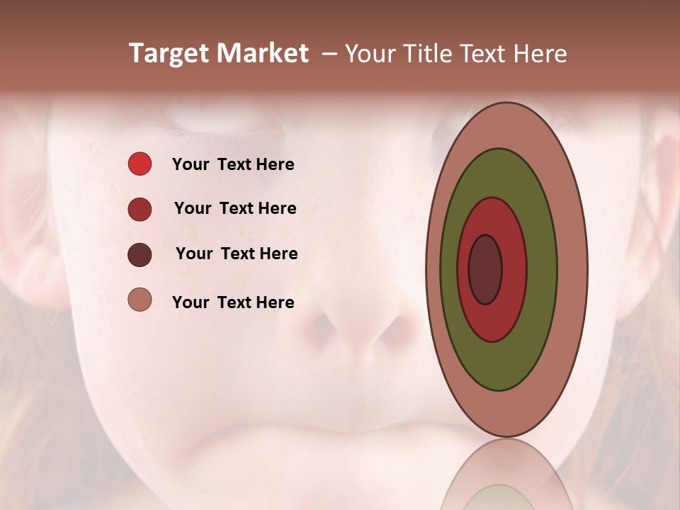 Young Girl Puckering Mouth And Rolling Eyes PowerPoint Template