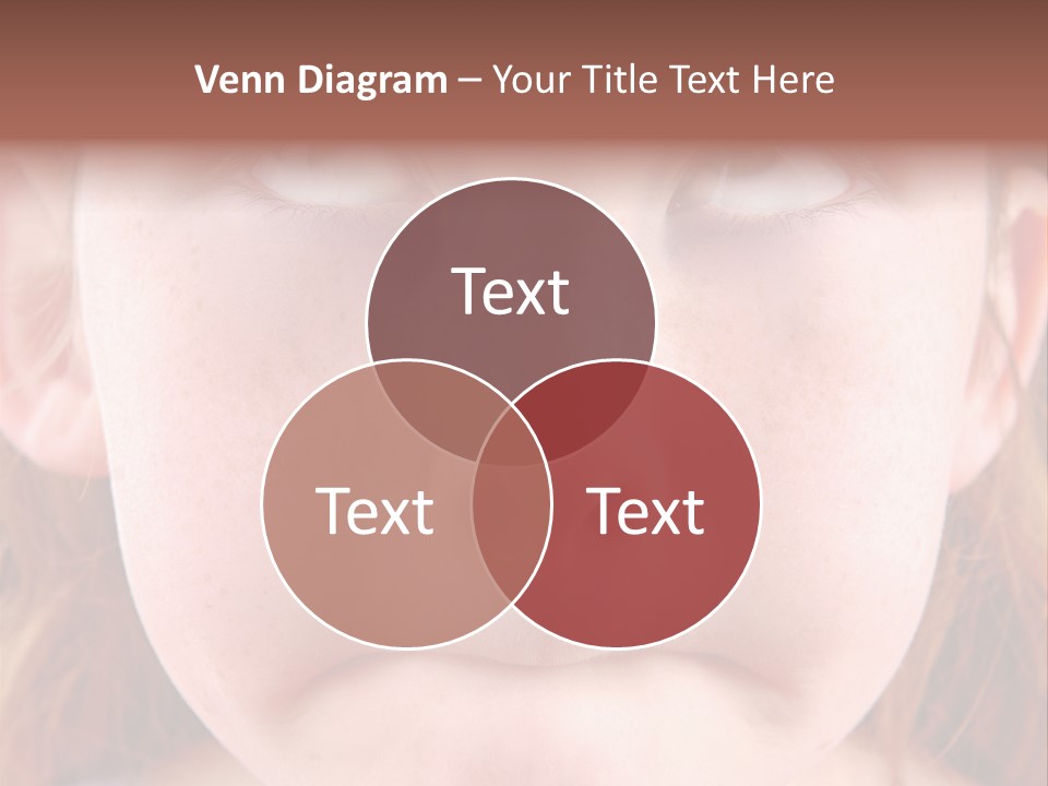 Young Girl Puckering Mouth And Rolling Eyes PowerPoint Template