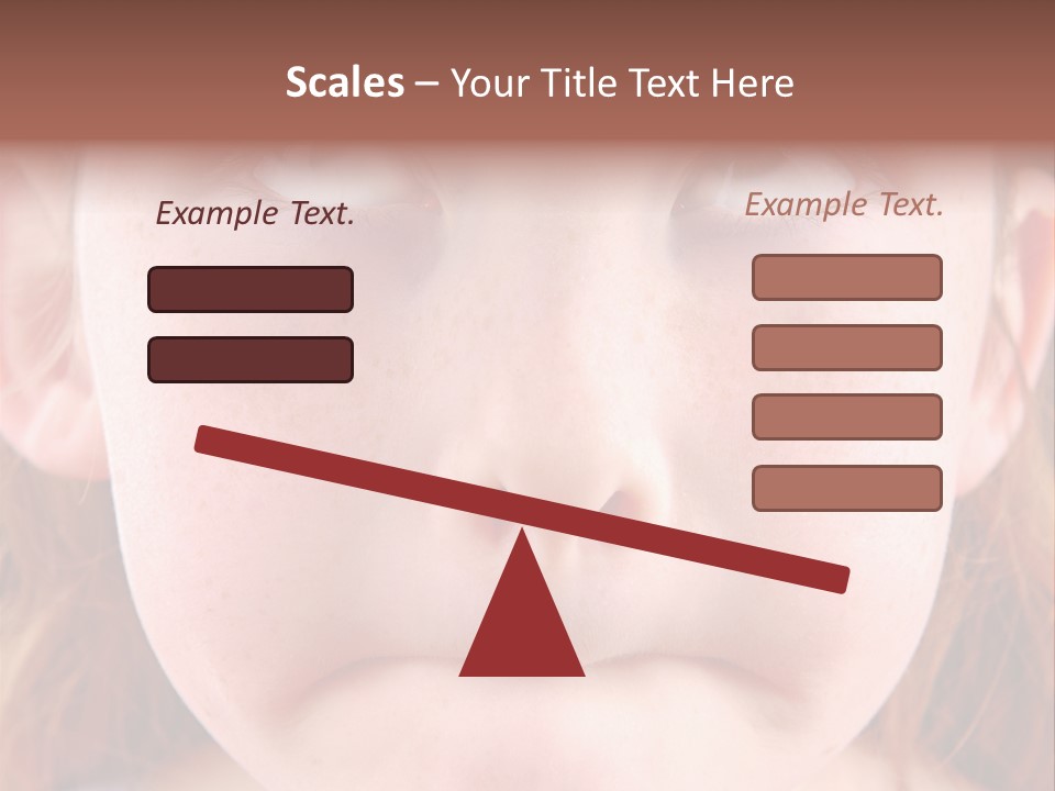 Young Girl Puckering Mouth And Rolling Eyes PowerPoint Template