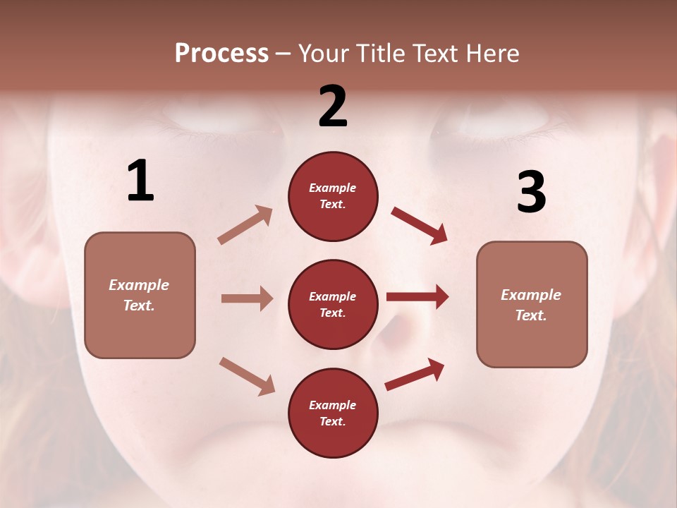 Young Girl Puckering Mouth And Rolling Eyes PowerPoint Template