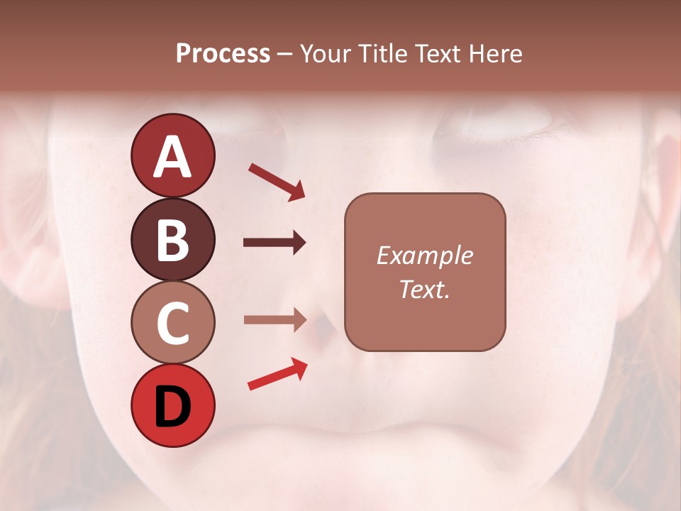 Young Girl Puckering Mouth And Rolling Eyes PowerPoint Template