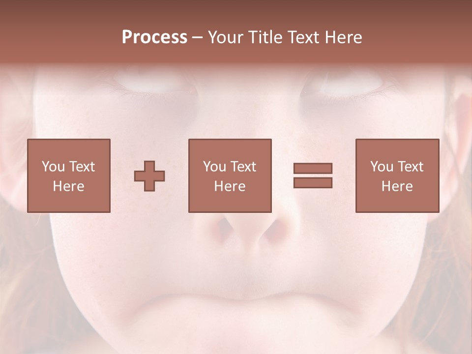 Young Girl Puckering Mouth And Rolling Eyes PowerPoint Template