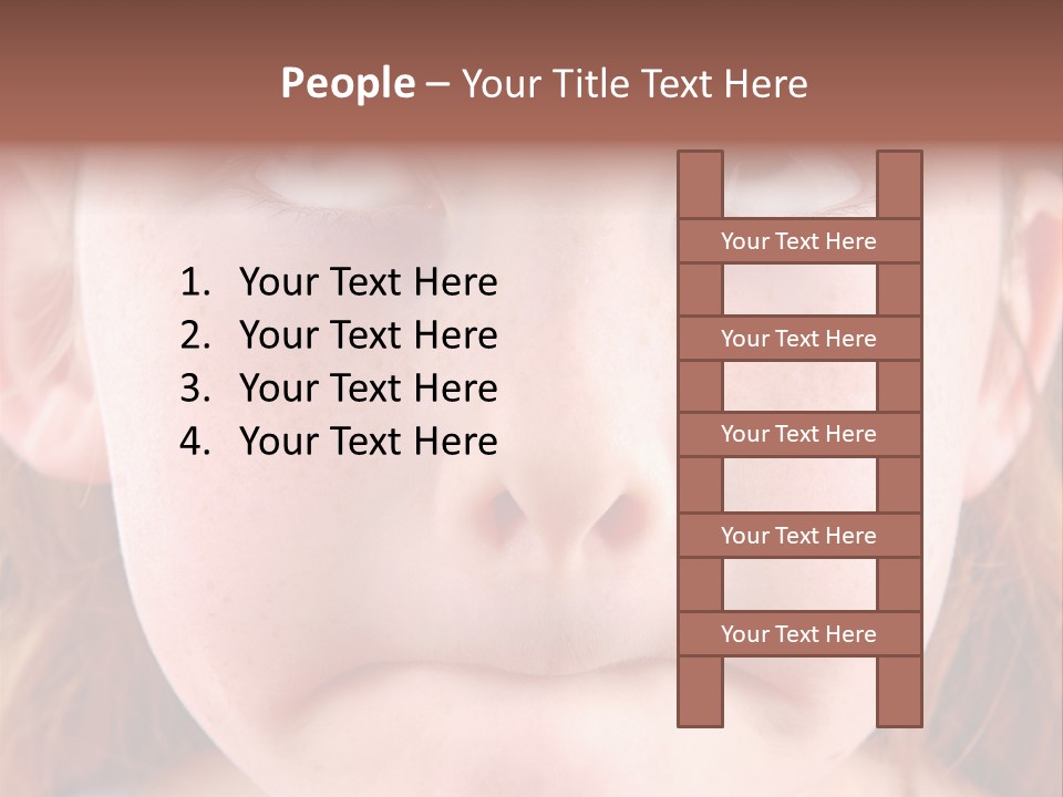 Young Girl Puckering Mouth And Rolling Eyes PowerPoint Template