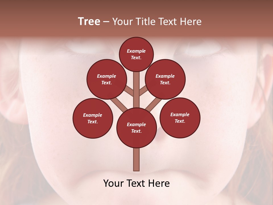 Young Girl Puckering Mouth And Rolling Eyes PowerPoint Template