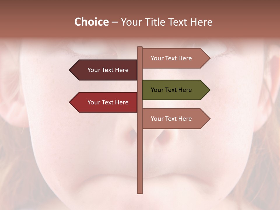 Young Girl Puckering Mouth And Rolling Eyes PowerPoint Template