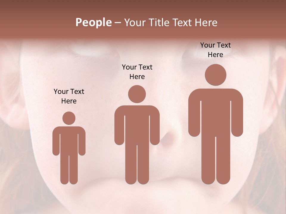 Young Girl Puckering Mouth And Rolling Eyes PowerPoint Template