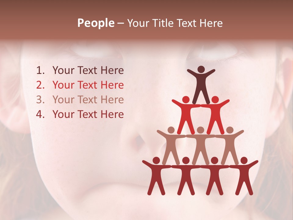 Young Girl Puckering Mouth And Rolling Eyes PowerPoint Template