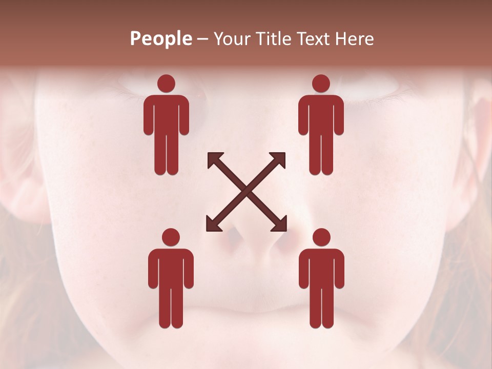 Young Girl Puckering Mouth And Rolling Eyes PowerPoint Template