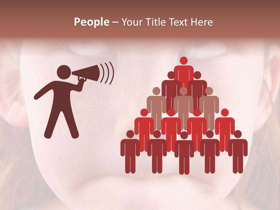 Young Girl Puckering Mouth And Rolling Eyes PowerPoint Template