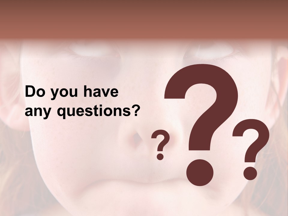 Young Girl Puckering Mouth And Rolling Eyes PowerPoint Template