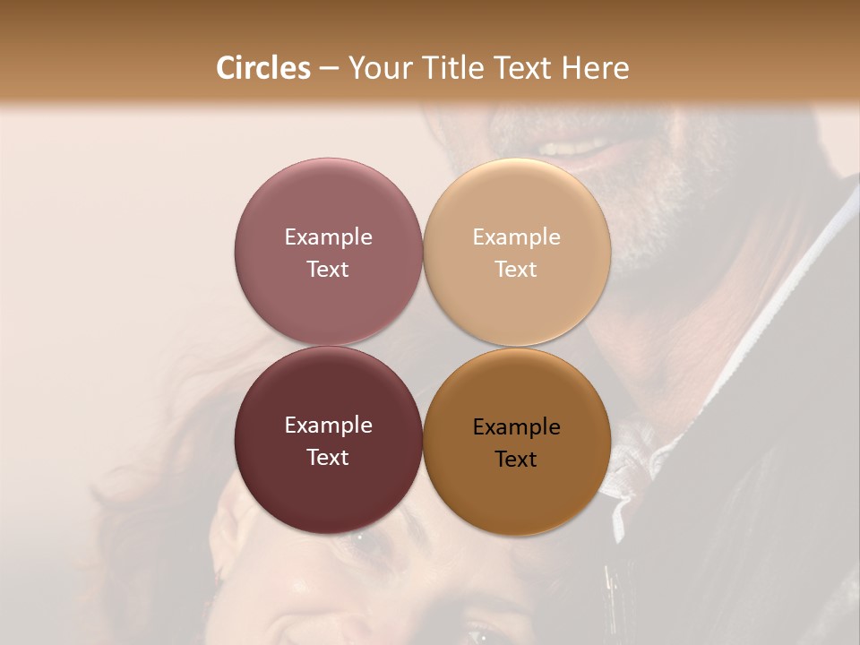 Loving Senior Couple Outdoors. Close-Up, Shallow Dof. PowerPoint Template