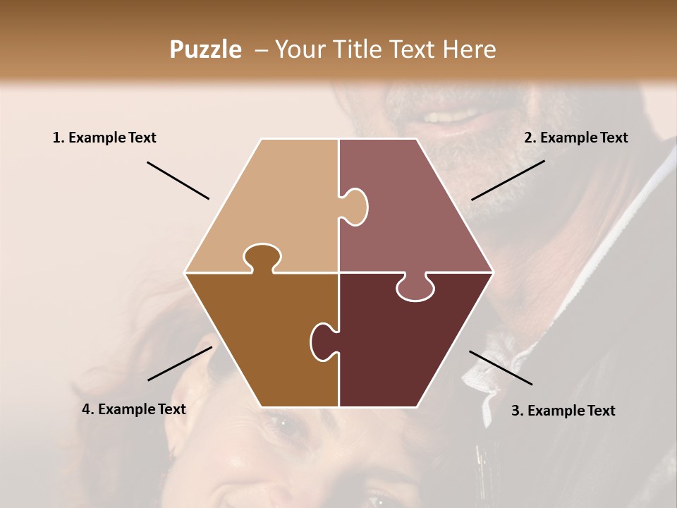 Loving Senior Couple Outdoors. Close-Up, Shallow Dof. PowerPoint Template